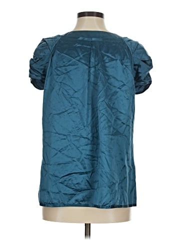 BCBGMAXAZRIA Short Sleeve Silk Top (view 2)