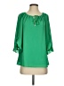 Jade 100% Polyester Green 3/4 Sleeve Blouse Size S - photo 1