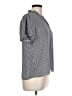 T Tahari 100% Polyester Stripes Gray Short Sleeve Blouse Size L - photo 4