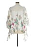 Draper's & Damon's 100% Polyester Floral White Cardigan Size XL - photo 2