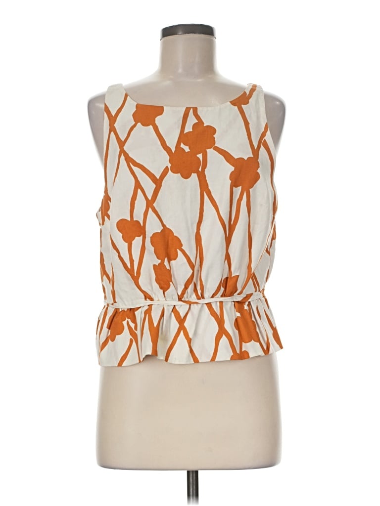 Pre-owned Maeve Sleeveless Blouse In Orange