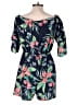 Blush 100% Polyester Tropical Blue Romper Size XL - photo 2