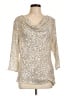 CeCe Silver 3/4 Sleeve Top Size L - photo 1