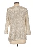 CeCe Silver 3/4 Sleeve Top Size L - photo 2