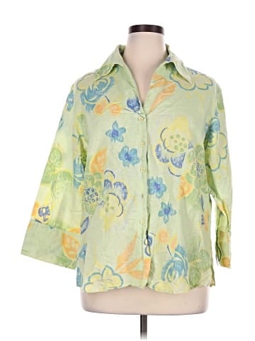 Harve Benard 3/4 Sleeve Button-Down Shirt (view 1)