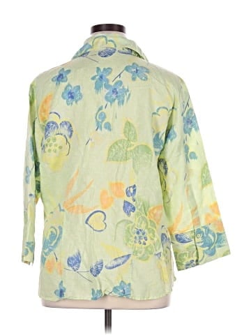 Harve Benard 3/4 Sleeve Button-Down Shirt (view 2)