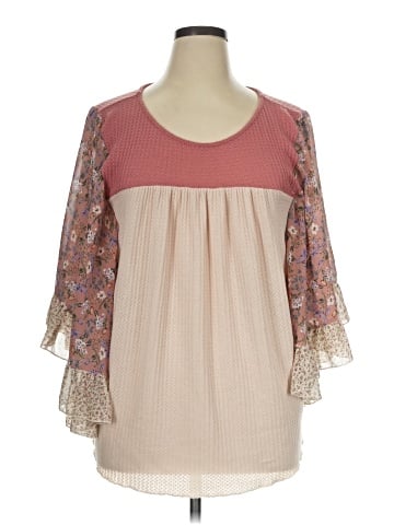 Umgee 3/4 Sleeve Blouse (view 1)