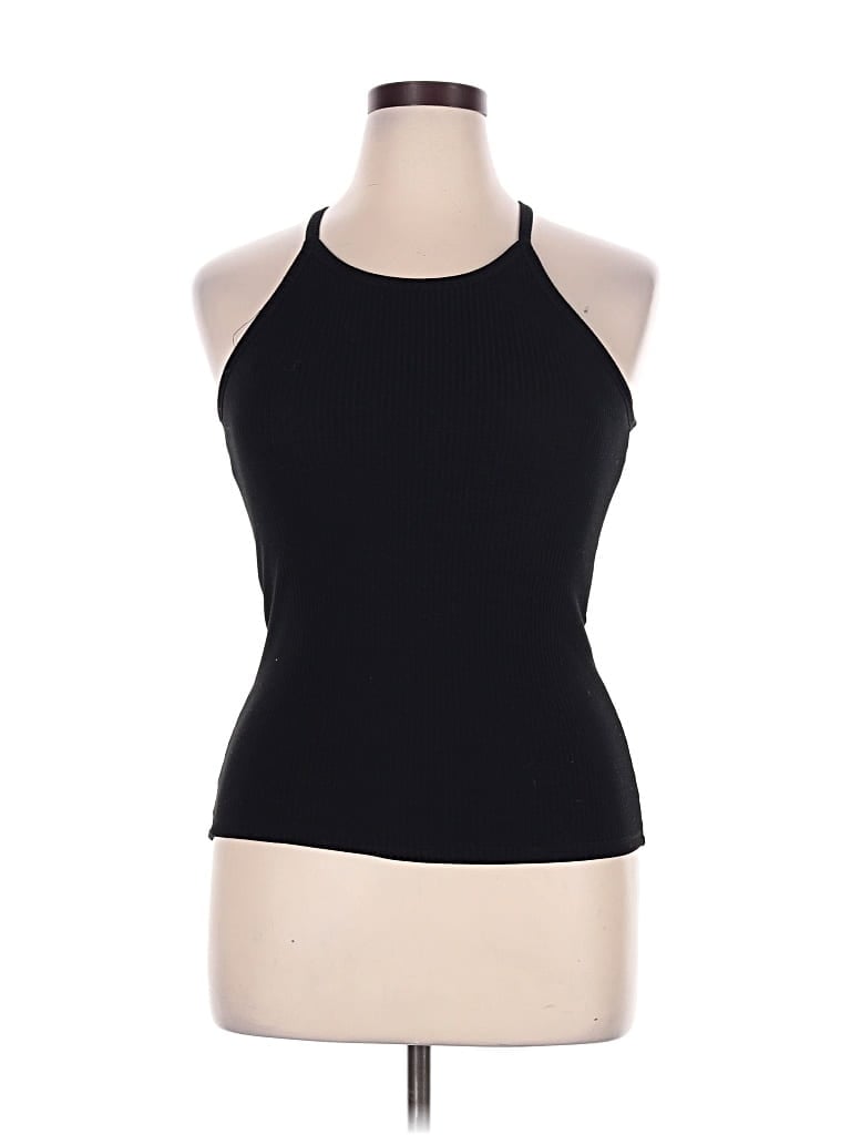 Pre-owned Klassy Network Tank Top Black Halter Neckline Tops
