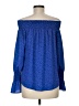 Allison Joy 100% Polyester Blue Long Sleeve Blouse Size M - photo 2