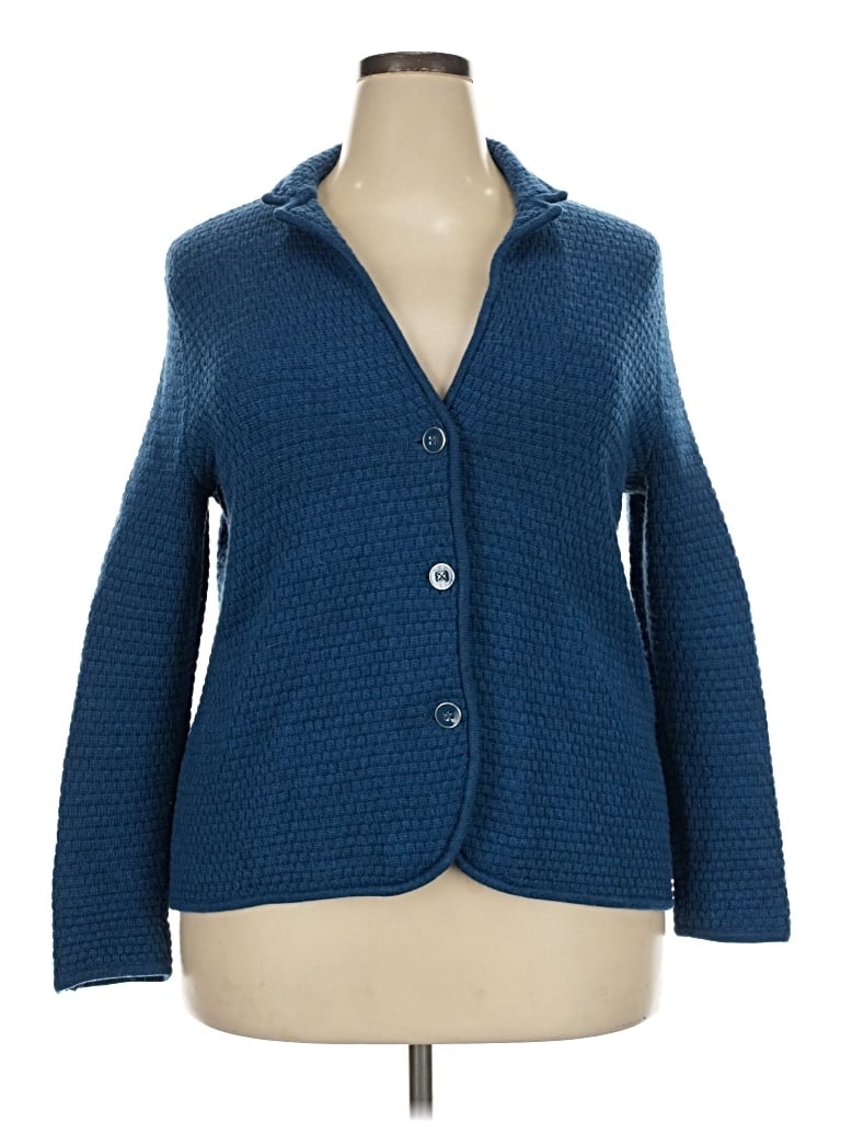 Pre-owned Talbots Cardigan Sweater In Blue