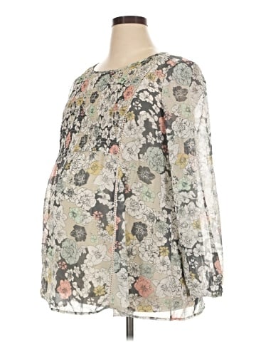 Motherhood Long Sleeve Blouse (view 1)