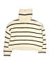 Zara Stripes Ivory Turtleneck Sweater Size 9 - 10 - photo 1