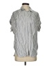 Madewell Stripes Silver Short Sleeve Button-Down Shirt Size XS - photo 1
