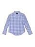 Janie and Jack Checkered-gingham Blue Long Sleeve Button-Down Shirt Size 6 - photo 1