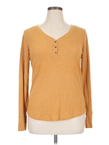Faded Glory Long Sleeve Henley (view 1)