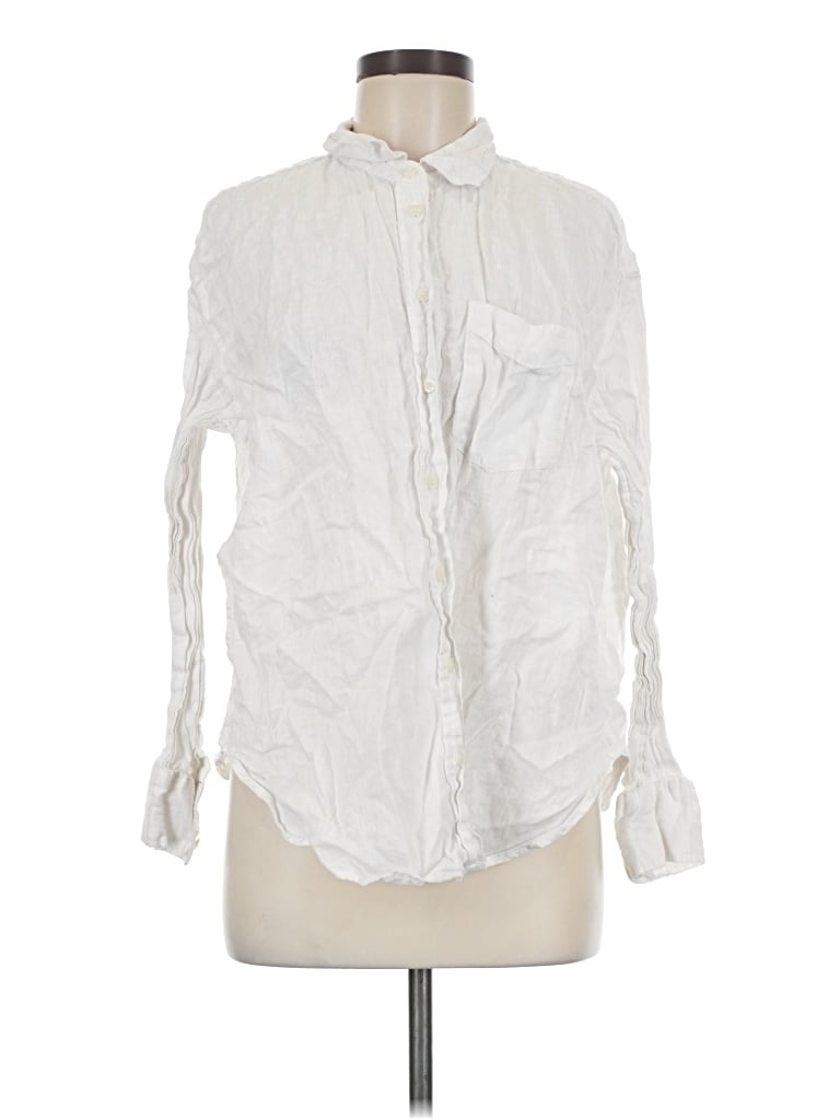 Pre-owned Gap Long Sleeve Blouse In Ivory