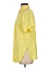Zara Yellow Short Sleeve Button-Down Shirt Size S - photo 5
