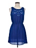 Umgee Solid Blue Casual Dress Size M - photo 1