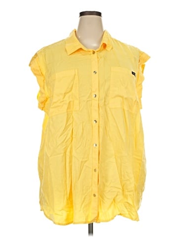 CALVIN KLEIN JEANS Sleeveless Button-Down Shirt (view 1)