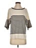 Max Studio Stripes Ivory 3/4 Sleeve T-Shirt Size S - photo 1