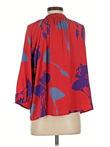 Tucker 3/4 Sleeve Silk Top (view 2)