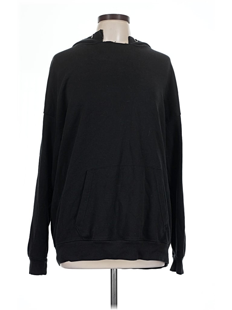 Pre-owned Boohoo Pullover Hoodie In Black