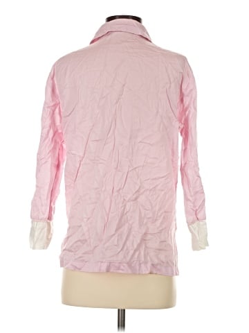 Natori 3/4 Sleeve Button-Down Shirt (view 2)