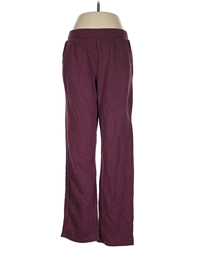 Pre-owned Athletic Works Casual Pants In Burgundy