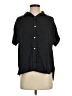 Everlane 100% Triacetate Solid Black Short Sleeve Button-Down Shirt Size 0 - photo 1