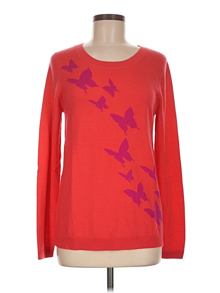 Pre-owned Garnet Hill Pullover Sweater In Red