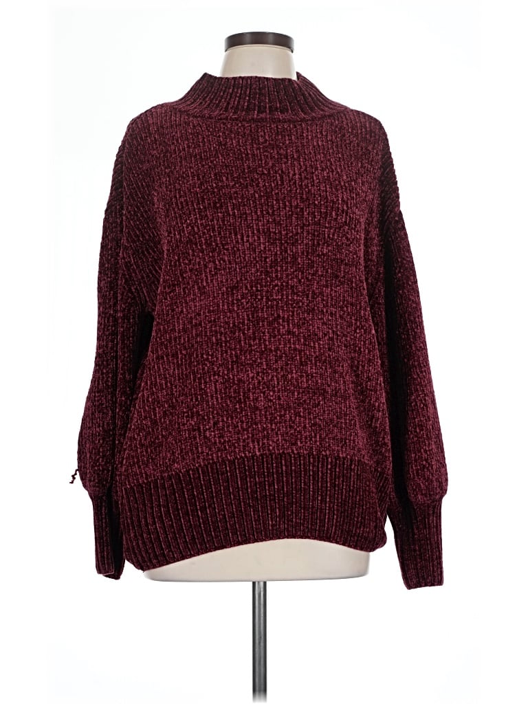 Pre-owned Cynthia Rowley Tjx Turtleneck Sweater In Burgundy