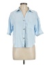 No Comment 100% Polyester Blue 3/4 Sleeve Blouse Size L - photo 1