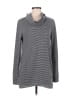 Ann Taylor LOFT Stripes Gray Turtleneck Sweater Size M - photo 1