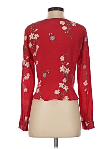 Intermix Long Sleeve Silk Top (view 2)
