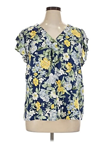 Jones New York Short Sleeve Blouse (view 1)