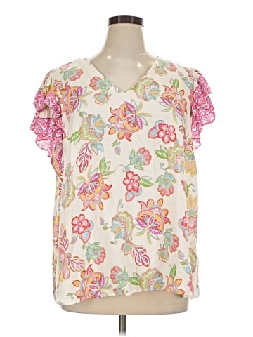 Cynthia Rowley Short Sleeve Blouse (view 1)