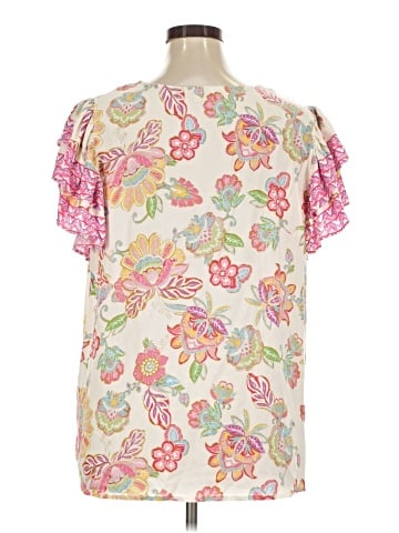 Cynthia Rowley Short Sleeve Blouse (view 2)