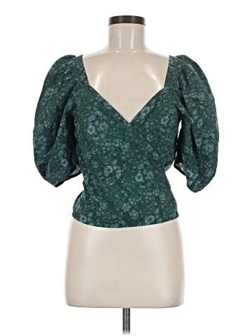 Madewell Seersucker Sweetheart Wrap Top in Woodland Floral (view 1)