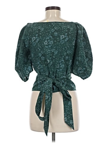 Madewell Seersucker Sweetheart Wrap Top in Woodland Floral (view 2)