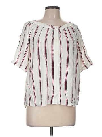 Christopher & Banks Short Sleeve Blouse (view 1)