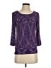 INC International Concepts Chevron-herringbone Purple Pullover Sweater Size S - photo 1