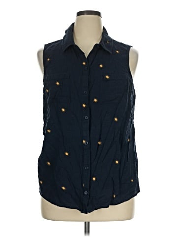 Christopher & Banks Sleeveless Button-Down Shirt (view 1)