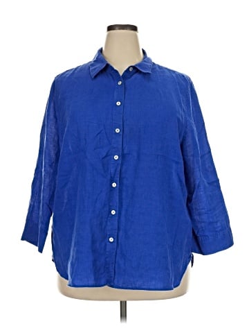 Chico's 3/4 Sleeve Button-Down Shirt (view 1)