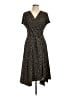 Perceptions Polka Dots Black Casual Dress Size L - photo 1