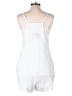No Comment 100% Cotton Solid White Romper Size L - photo 2