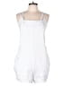 No Comment 100% Cotton Solid White Romper Size L - photo 1