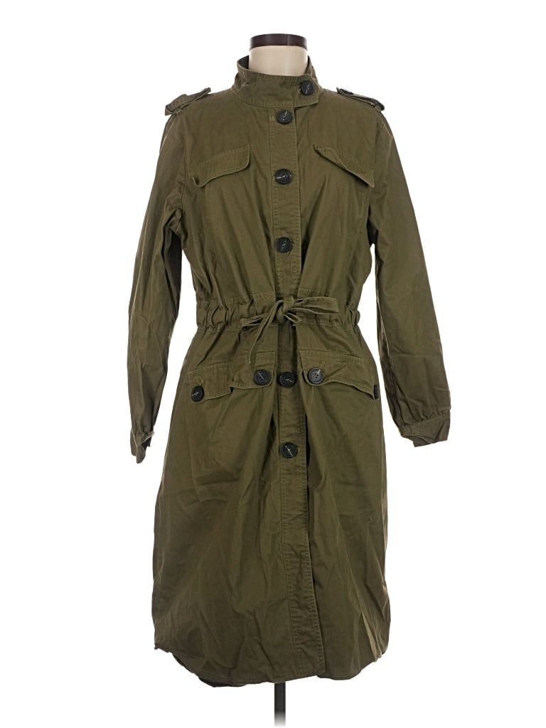 Pre-owned Belle & Bloom Trenchcoat In Green