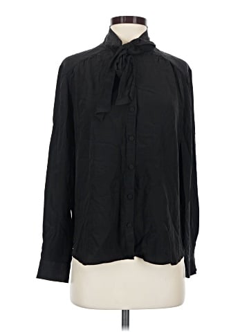 Amour Vert Long Sleeve Silk Top (view 1)