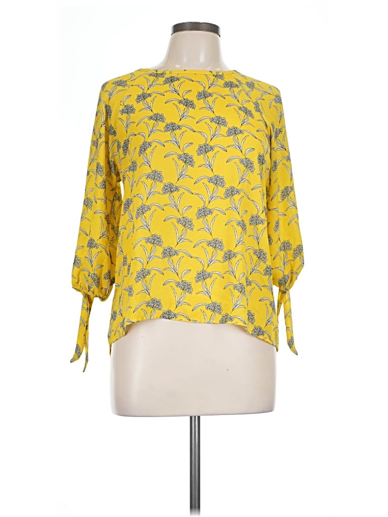 Pre-owned Papermoon 3/4 Sleeve Blouse In Yellow