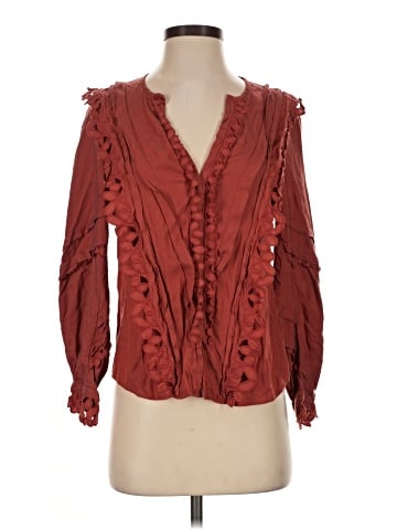 Rebecca Taylor Long Sleeve Silk Top (view 1)